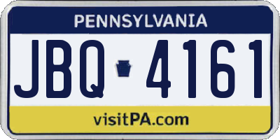 PA license plate JBQ4161