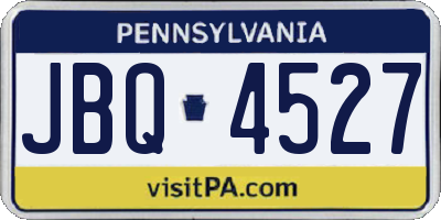 PA license plate JBQ4527