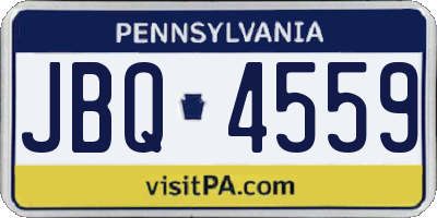 PA license plate JBQ4559
