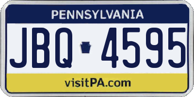 PA license plate JBQ4595