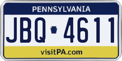 PA license plate JBQ4611