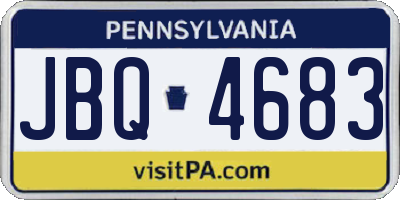 PA license plate JBQ4683