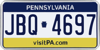 PA license plate JBQ4697