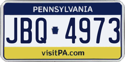 PA license plate JBQ4973