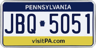 PA license plate JBQ5051