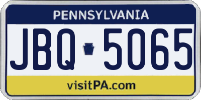 PA license plate JBQ5065