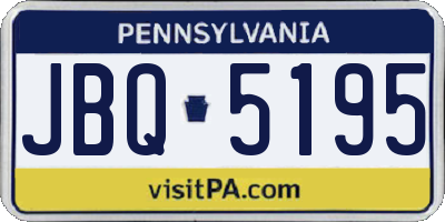 PA license plate JBQ5195