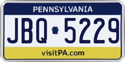 PA license plate JBQ5229