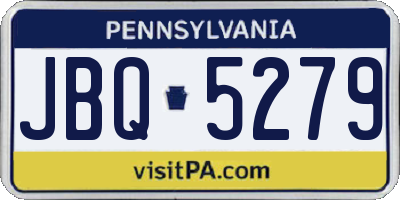 PA license plate JBQ5279