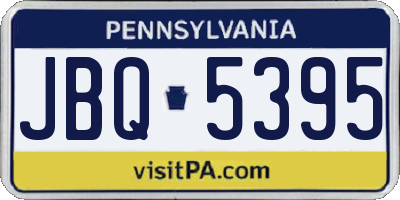 PA license plate JBQ5395