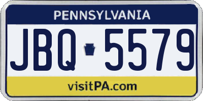 PA license plate JBQ5579