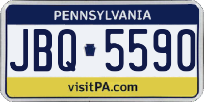 PA license plate JBQ5590