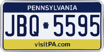 PA license plate JBQ5595