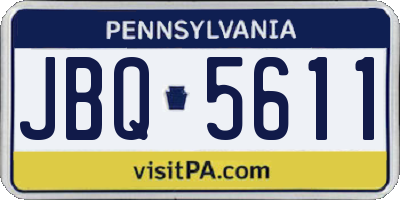PA license plate JBQ5611