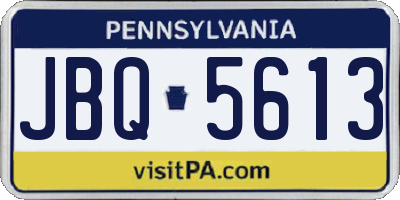 PA license plate JBQ5613