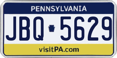 PA license plate JBQ5629