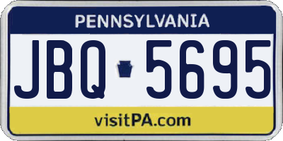 PA license plate JBQ5695