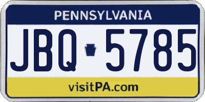 PA license plate JBQ5785