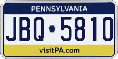 PA license plate JBQ5810