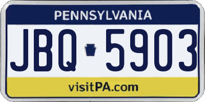 PA license plate JBQ5903