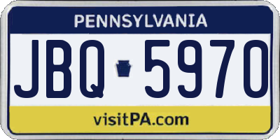 PA license plate JBQ5970