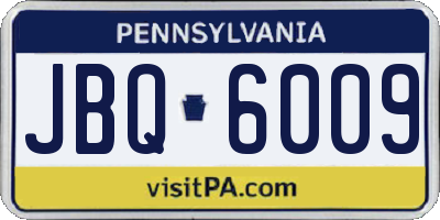 PA license plate JBQ6009