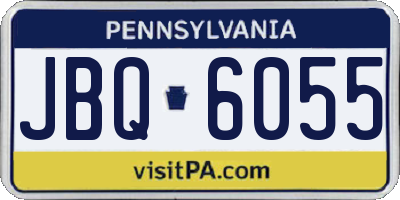 PA license plate JBQ6055