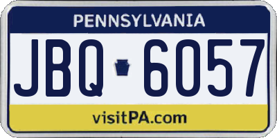 PA license plate JBQ6057