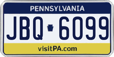 PA license plate JBQ6099