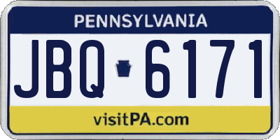 PA license plate JBQ6171