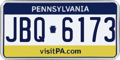 PA license plate JBQ6173