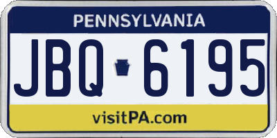 PA license plate JBQ6195