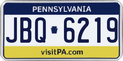 PA license plate JBQ6219