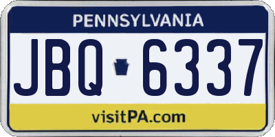 PA license plate JBQ6337