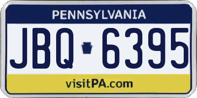 PA license plate JBQ6395