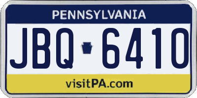 PA license plate JBQ6410
