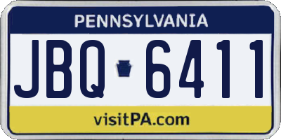PA license plate JBQ6411