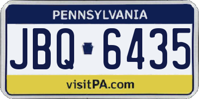 PA license plate JBQ6435