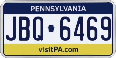 PA license plate JBQ6469