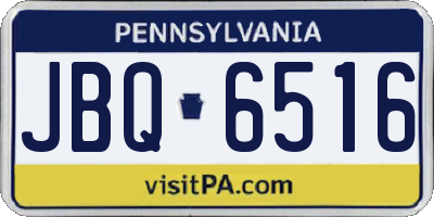 PA license plate JBQ6516