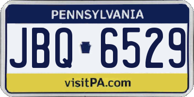 PA license plate JBQ6529