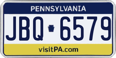 PA license plate JBQ6579
