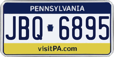 PA license plate JBQ6895