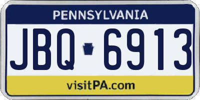 PA license plate JBQ6913