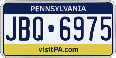 PA license plate JBQ6975