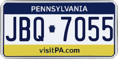 PA license plate JBQ7055