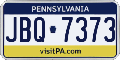 PA license plate JBQ7373