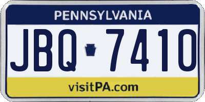 PA license plate JBQ7410