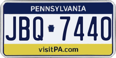 PA license plate JBQ7440