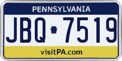 PA license plate JBQ7519